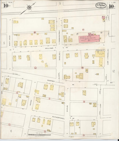 Sanborn Fire Insurance Map from Fort Payne, Dekalb County, Alabama (1935), Sheet #0010 - Complete Map Set gallery image, historic Sanborn map, vintage wall art, Alabama Alabama