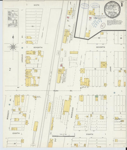 Sanborn Fire Insurance Map from Portland, Traill County, North Dakota (1898), Sheet #0001 - Complete Map Set gallery image, historic Sanborn map, vintage wall art, North Dakota North Dakota