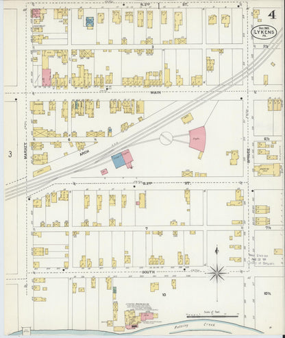 Sanborn Fire Insurance Map from Lykens, Dauphin County, Pennsylvania (1902), Sheet #0004 - Complete Map Set gallery image, historic Sanborn map, vintage wall art, Pennsylvania Pennsylvania