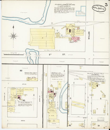 Sanborn Fire Insurance Map from Atlantic, Cass County, Iowa (1888), Sheet #0005 - Historic Sanborn Fire Insurance Map Print