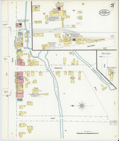Sanborn Fire Insurance Map from Sherman, Chautauqua County, New York (1907), Sheet #0003 - Historic Sanborn Fire Insurance Map Print, vintage old map wall art, antique decor, genealogy gift, New York New York map