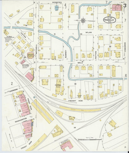 Sanborn Fire Insurance Map from Humboldt, Gibson County, Tennessee (1910), Sheet #0003 - Complete Map Set gallery image, historic Sanborn map, vintage wall art, Tennessee Tennessee