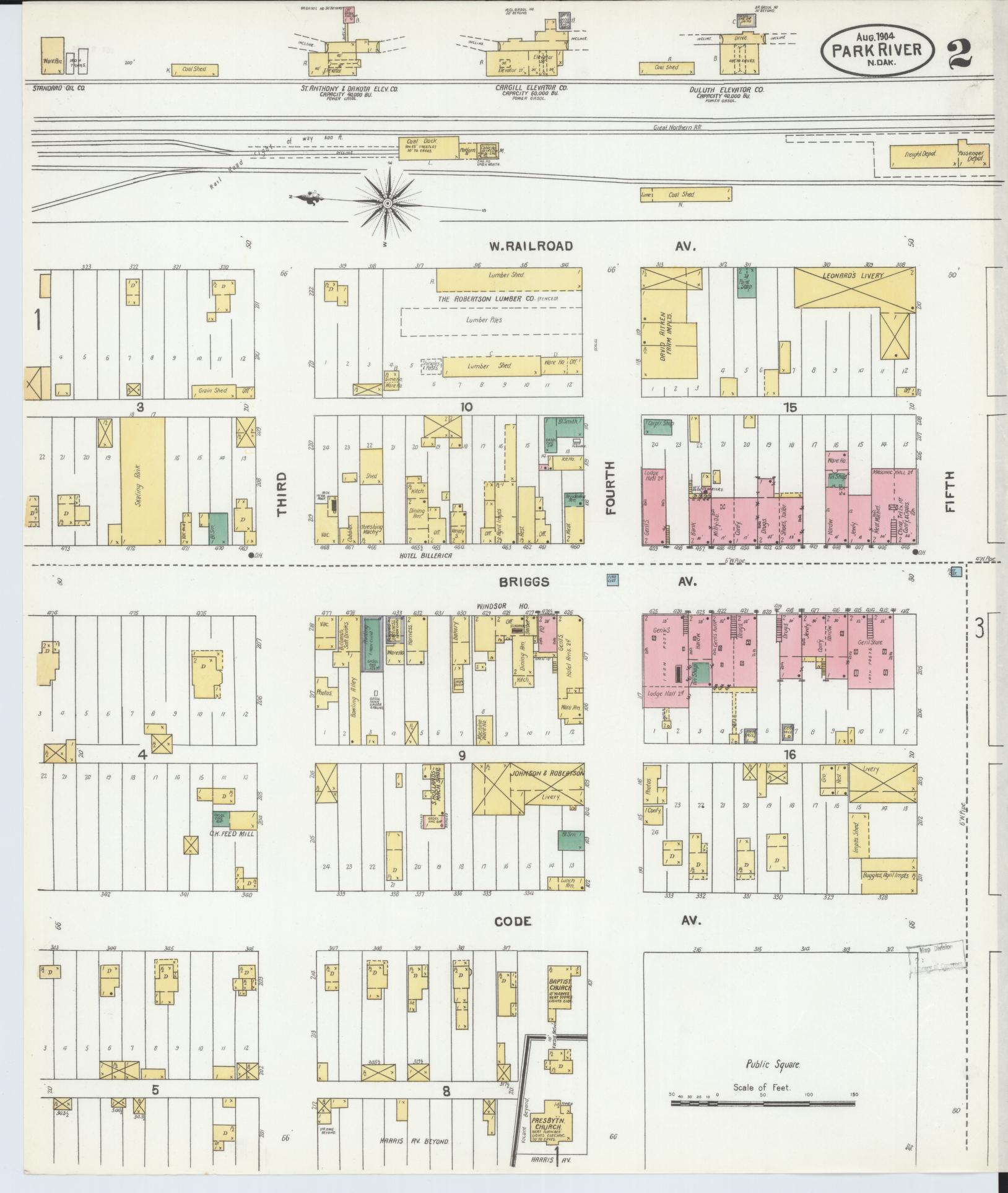 Sanborn Fire Insurance Map from Park River, Walsh County, North Dakota (1904), Sheet #0004 - Historic Sanborn Fire Insurance Map Print, vintage old map wall art, antique decor, genealogy gift, North Dakota North Dakota map
