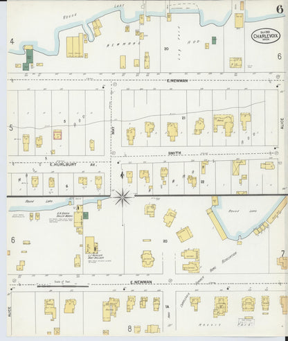 Sanborn Fire Insurance Map from Charlevoix, Charlevoix County, Michigan (1901), Sheet #0006 - Complete Map Set gallery image, historic Sanborn map, vintage wall art, Michigan Michigan