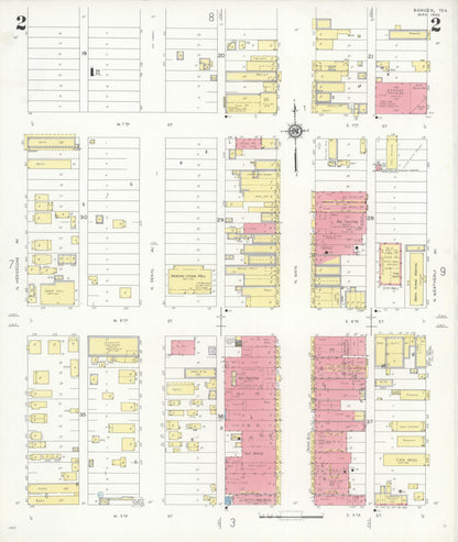 Sanborn Fire Insurance Map from Borger, Hutchinson County, Texas (1933), Sheet #0002 - Complete Map Set gallery image, historic Sanborn map, vintage wall art, Texas Texas