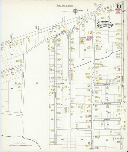 Sanborn Fire Insurance Map from East Hampton, Hampshire County, Massachusetts (1916), Sheet #0018 - Complete Map Set gallery image, historic Sanborn map, vintage wall art, Massachusetts Massachusetts