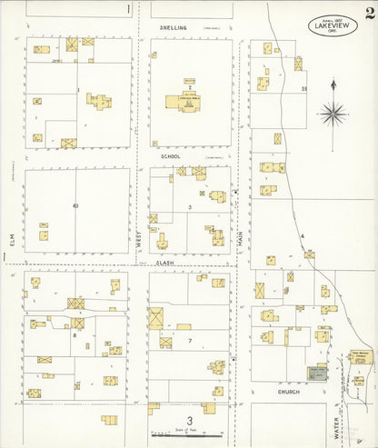 Sanborn Fire Insurance Map from Lakeview, Lake County, Oregon (1907), Sheet #0002 - Complete Map Set gallery image, historic Sanborn map, vintage wall art, Oregon Oregon