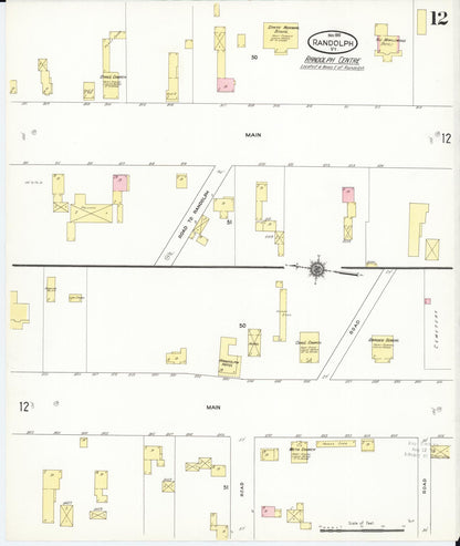 Sanborn Fire Insurance Map from Randolph, Orange County, Vermont (1910), Sheet #0012 - Complete Map Set gallery image, historic Sanborn map, vintage wall art, Vermont Vermont