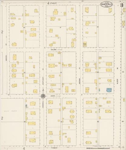 Sanborn Fire Insurance Map from Granite Falls, Snohomish County, Washington (1917), Sheet #0003 - Complete Map Set gallery image, historic Sanborn map, vintage wall art, Washington Washington