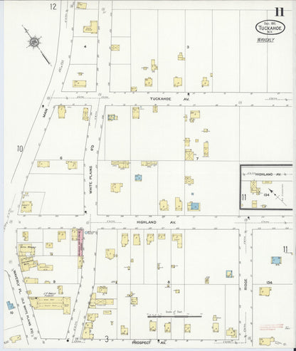 Sanborn Fire Insurance Map from Tuckahoe, Westchester County, New York (1911), Sheet #0011 - Historic Sanborn Fire Insurance Map Print, vintage old map wall art, antique decor, genealogy gift, New York New York map