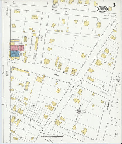 Sanborn Fire Insurance Map from Lehigh, Coal County, Oklahoma (1918), Sheet #0003 - Complete Map Set gallery image, historic Sanborn map, vintage wall art, Oklahoma Oklahoma