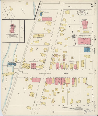 Sanborn Fire Insurance Map from Newton Falls, Trumbull County, Ohio (1922), Sheet #0002 - Complete Map Set gallery image, historic Sanborn map, vintage wall art, Ohio Ohio