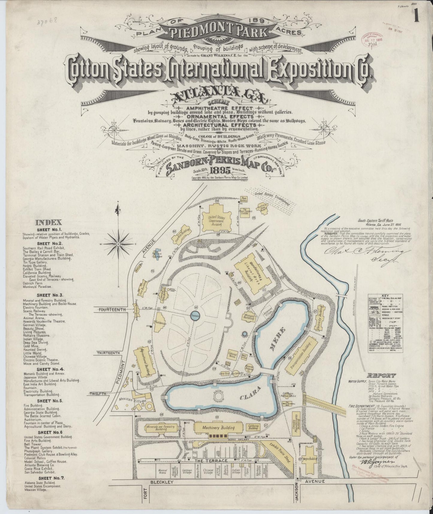 Sanborn Fire Insurance Map from Atlanta, Fulton  County, Georgia. (1895) – Historic Sanborn Fire Insurance Map Print
