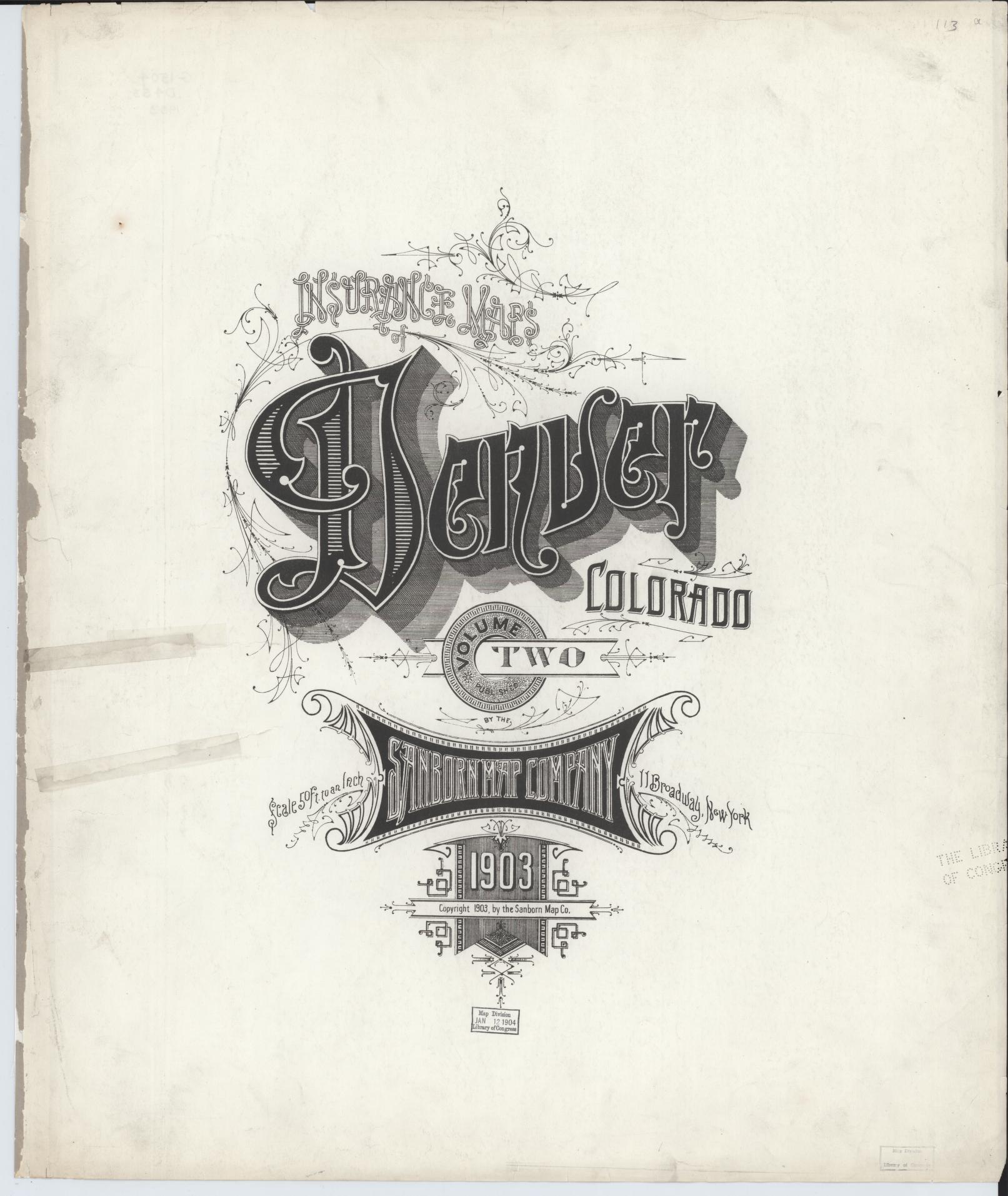 Sanborn Fire Insurance Map from Denver, Denver County, Colorado (1904), Sheet #0001 - Complete Map Set gallery image, historic Sanborn map, vintage wall art, Colorado Colorado