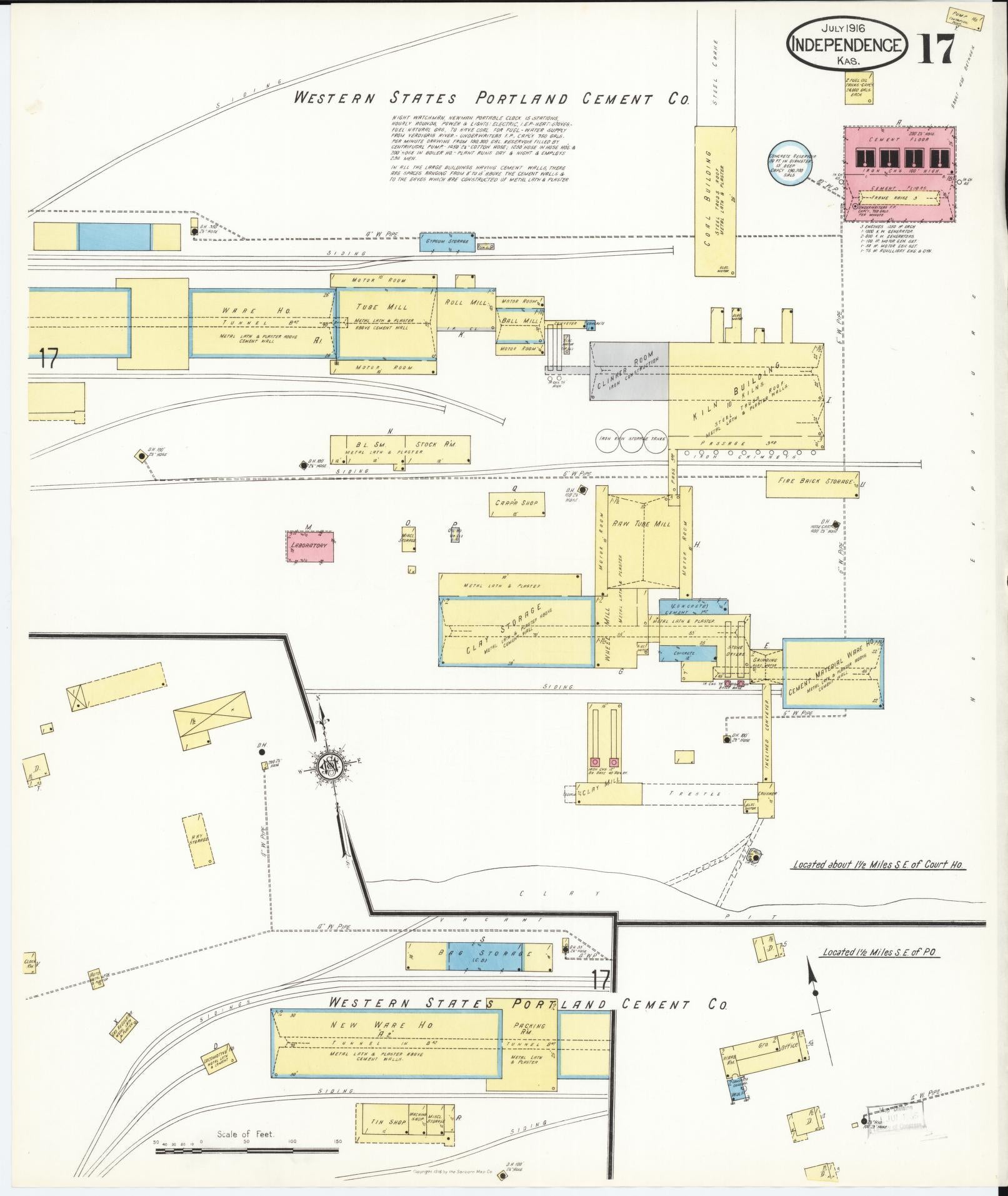 Sanborn Fire Insurance Map from Independence, Montgomery County, Kansas (1916), Sheet #0017 - Complete Map Set gallery image, historic Sanborn map, vintage wall art, Kansas Kansas