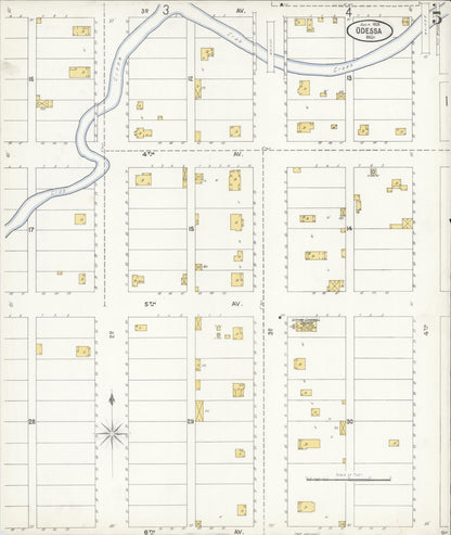 Sanborn Fire Insurance Map from Odessa, Lincoln County, Washington (1905), Sheet #0005 - Complete Map Set gallery image, historic Sanborn map, vintage wall art, Washington Washington