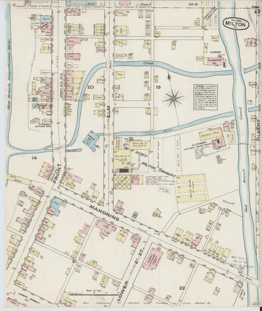 Sanborn Fire Insurance Map from Milton, Northumberland County, Pennsylvania (1884), Sheet #0005 - Historic Sanborn Fire Insurance Map Print, vintage old map wall art, antique decor, genealogy gift, Pennsylvania Pennsylvania map