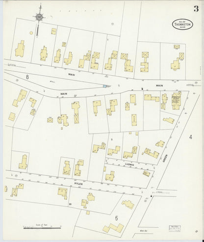 Sanborn Fire Insurance Map from Thomaston, Knox County, Maine (1911), Sheet #0003 - Complete Map Set gallery image, historic Sanborn map, vintage wall art, Maine Maine