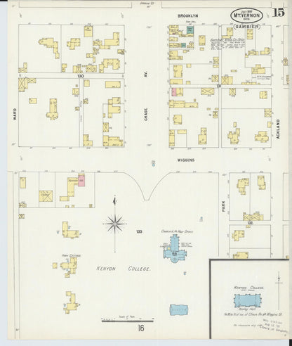 Sanborn Fire Insurance Map from Mount Vernon, Knox County, Ohio (1897), Sheet #0015 - Historic Sanborn Fire Insurance Map Print, vintage old map wall art, antique decor, genealogy gift, Ohio Ohio map