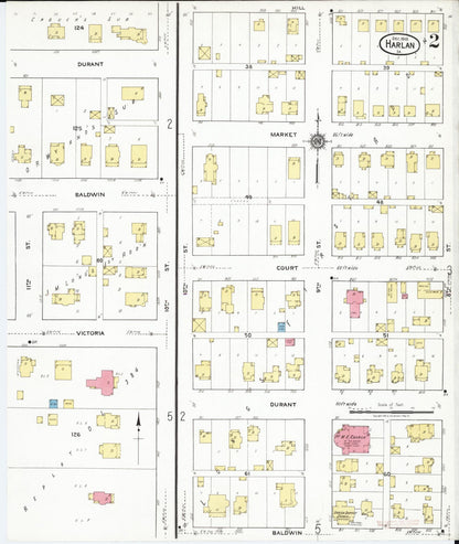 Sanborn Fire Insurance Map from Harlan, Shelby County, Iowa (1918), Sheet #0002 - Historic Sanborn Fire Insurance Map Print