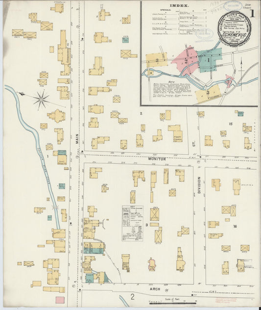 Sanborn Fire Insurance Map from Schenevus, Otsego County, New York (1898), Sheet #0001 - Historic Sanborn Fire Insurance Map Print, vintage old map wall art, antique decor, genealogy gift, New York New York map