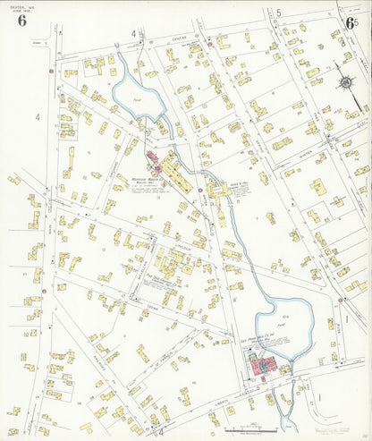 Sanborn Fire Insurance Map from Dexter, Penobscot County, Maine (1935), Sheet #0006 - Complete Map Set gallery image, historic Sanborn map, vintage wall art, Maine Maine