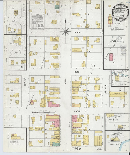 Sanborn Fire Insurance Map from Luther, Lake County, Michigan (1900), Sheet #0001 - Historic Sanborn Fire Insurance Map Print, vintage old map wall art, antique decor, genealogy gift, Michigan Michigan map