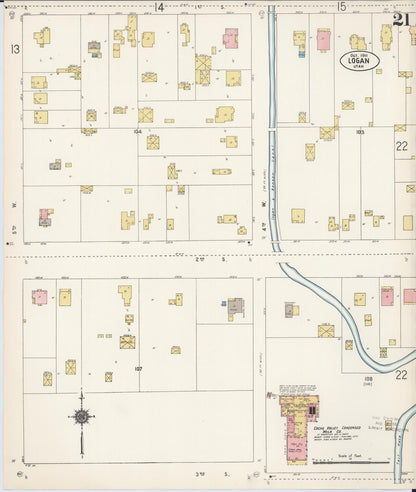 Sanborn Fire Insurance Map from Logan, Cache County, Utah (1911), Sheet #0021 - Complete Map Set gallery image, historic Sanborn map, vintage wall art, Utah Utah