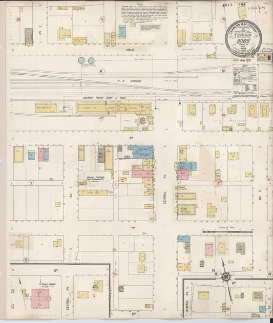 Sanborn Fire Insurance Map from Bowie, Cochise County, Arizona. (1931) – Historic Sanborn Fire Insurance Map Print