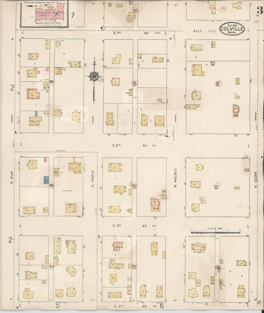 Sanborn Fire Insurance Map from Colville, Stevens County, Washington (1940), Sheet #0003 - Historic Sanborn Fire Insurance Map Print, vintage old map wall art, antique decor, genealogy gift, Washington Washington map