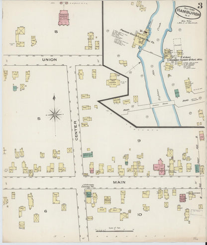 Sanborn Fire Insurance Map from Hamburg, Erie County, New York (1885), Sheet #0003 - Historic Sanborn Fire Insurance Map Print, vintage old map wall art, antique decor, genealogy gift, New York New York map