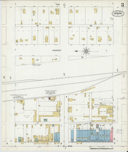 Sanborn Fire Insurance Map from Newkirk, Kay County, Oklahoma (1903), Sheet #0003 - Complete Map Set gallery image, historic Sanborn map, vintage wall art, Oklahoma Oklahoma