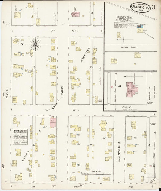 Sanborn Fire Insurance Map from Osage City, Osage County, Kansas (1885), Sheet #0003 - Historic Sanborn Fire Insurance Map Print, vintage old map wall art, antique decor, genealogy gift, Kansas Kansas map
