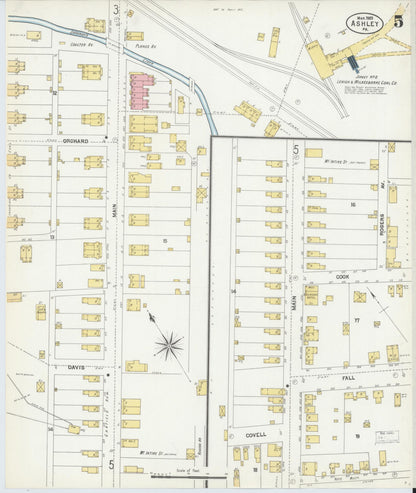 Sanborn Fire Insurance Map from Ashley, Luzerne County, Pennsylvania (1903), Sheet #0005 - Complete Map Set gallery image, historic Sanborn map, vintage wall art, Pennsylvania Pennsylvania