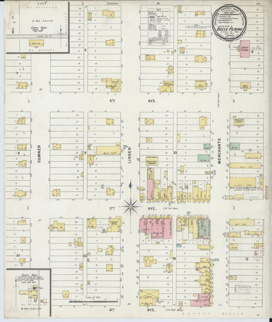 Sanborn Fire Insurance Map from Belle Plaine, Sumner County, Kansas (1897), Sheet #0001 - Historic Sanborn Fire Insurance Map Print, vintage old map wall art, antique decor, genealogy gift, Kansas Kansas map