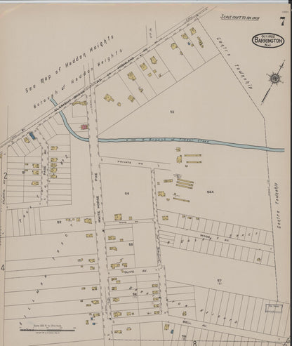 Sanborn Fire Insurance Map from Barrington, Camden County, New Jersey (1922), Sheet #0007 - Complete Map Set gallery image, historic Sanborn map, vintage wall art, New Jersey New Jersey
