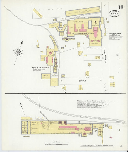 Sanborn Fire Insurance Map from Kane, McKean County, Pennsylvania (1909), Sheet #0018 - Historic Sanborn Fire Insurance Map Print, vintage old map wall art, antique decor, genealogy gift, Pennsylvania Pennsylvania map