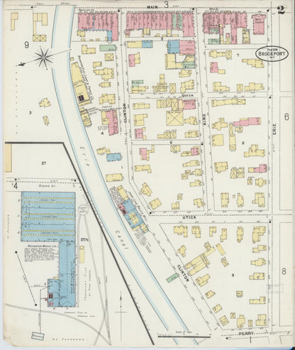 Sanborn Fire Insurance Map from Brockport, Monroe County, New York (1898), Sheet #0002 - Complete Map Set gallery image, historic Sanborn map, vintage wall art, New York New York