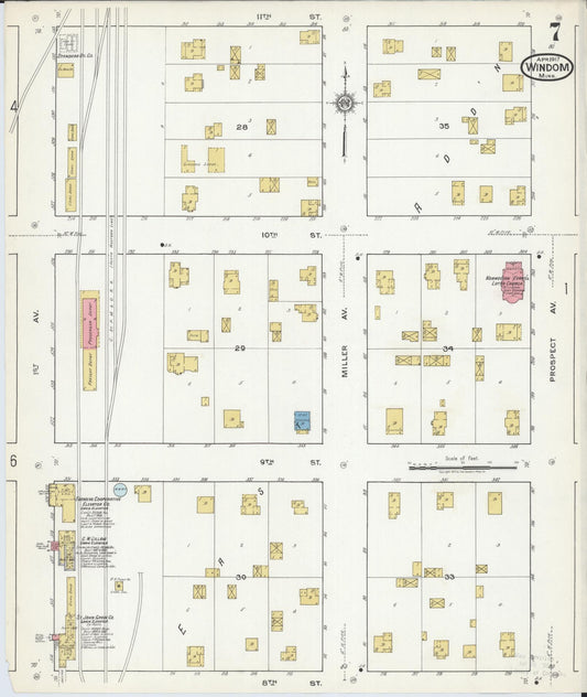 Sanborn Fire Insurance Map from Windom, Cottonwood County, Minnesota (1917), Sheet #0007 - Historic Sanborn Fire Insurance Map Print, vintage old map wall art, antique decor, genealogy gift, Minnesota Minnesota map