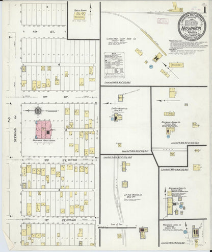 Sanborn Fire Insurance Map from Nashwauk, Itasca County, Minnesota (1909), Sheet #0001 - Historic Sanborn Fire Insurance Map Print, vintage old map wall art, antique decor, genealogy gift, Minnesota Minnesota map