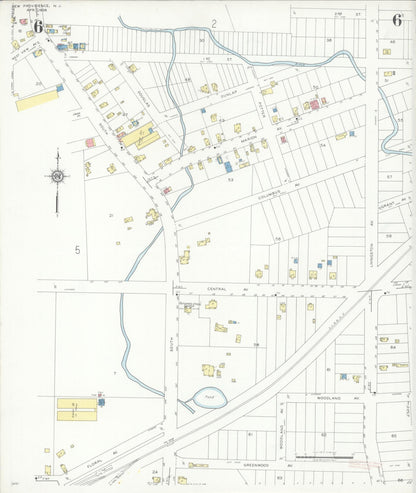 Sanborn Fire Insurance Map from New Providence, Union County, New Jersey (1938), Sheet #0006 - Complete Map Set gallery image, historic Sanborn map, vintage wall art, New Jersey New Jersey
