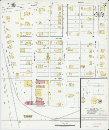 Sanborn Fire Insurance Map from Sikeston, Scott County, Missouri (1919), Sheet #0003 - Complete Map Set gallery image, historic Sanborn map, vintage wall art, Missouri Missouri