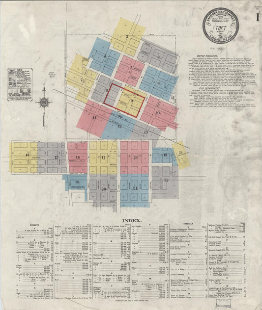 Sanborn Fire Insurance Map from Taft, Kern County, California. (1921) – Historic Sanborn Fire Insurance Map Print