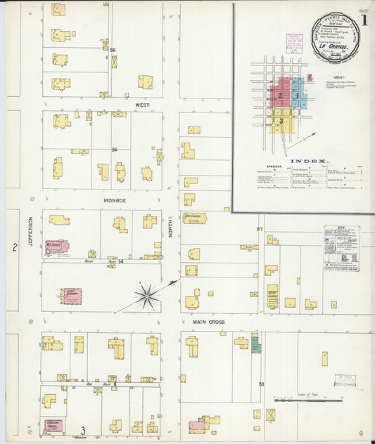 Sanborn Fire Insurance Map from La Grange, Oldham County, Kentucky (1901), Sheet #0001 - Complete Map Set gallery image, historic Sanborn map, vintage wall art, Kentucky Kentucky