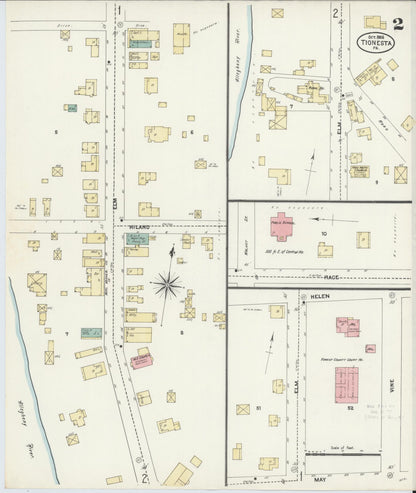 Sanborn Fire Insurance Map from Tionesta, Forest County, Pennsylvania (1906), Sheet #0002 - Historic Sanborn Fire Insurance Map Print, vintage old map wall art, antique decor, genealogy gift, Pennsylvania Pennsylvania map