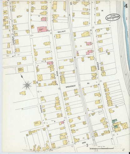 Sanborn Fire Insurance Map from Duncannon, Perry County, Pennsylvania (1904), Sheet #0004 - Complete Map Set gallery image, historic Sanborn map, vintage wall art, Pennsylvania Pennsylvania