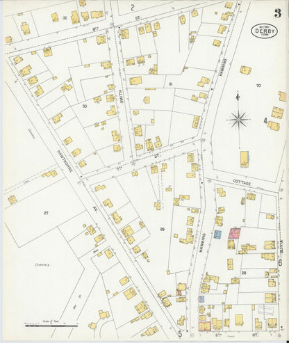 Sanborn Fire Insurance Map from Derby, New Haven County, Connecticut (1901), Sheet #0003 - Complete Map Set gallery image, historic Sanborn map, vintage wall art, Connecticut Connecticut