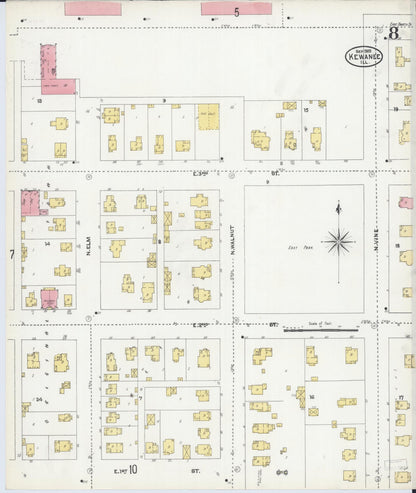 Sanborn Fire Insurance Map from Kewanee, Henry County, Illinois (1905), Sheet #0008 - Complete Map Set gallery image, historic Sanborn map, vintage wall art, Illinois Illinois