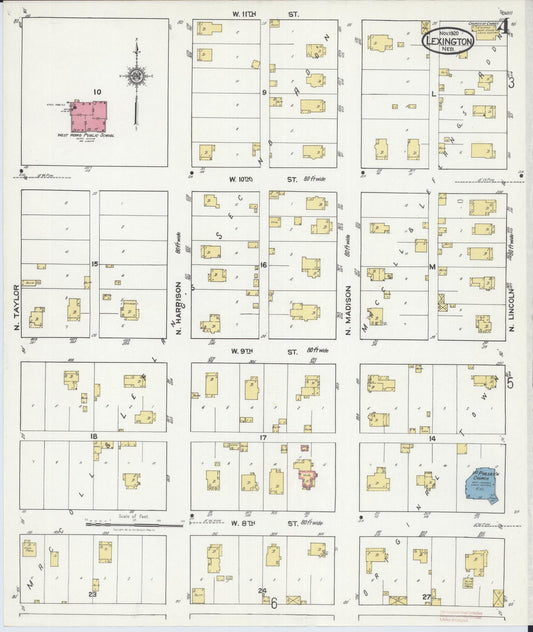 Sanborn Fire Insurance Map from Lexington, Dawson County, Nebraska (1920), Sheet #0004 - Historic Sanborn Fire Insurance Map Print, vintage old map wall art, antique decor, genealogy gift, Nebraska Nebraska map