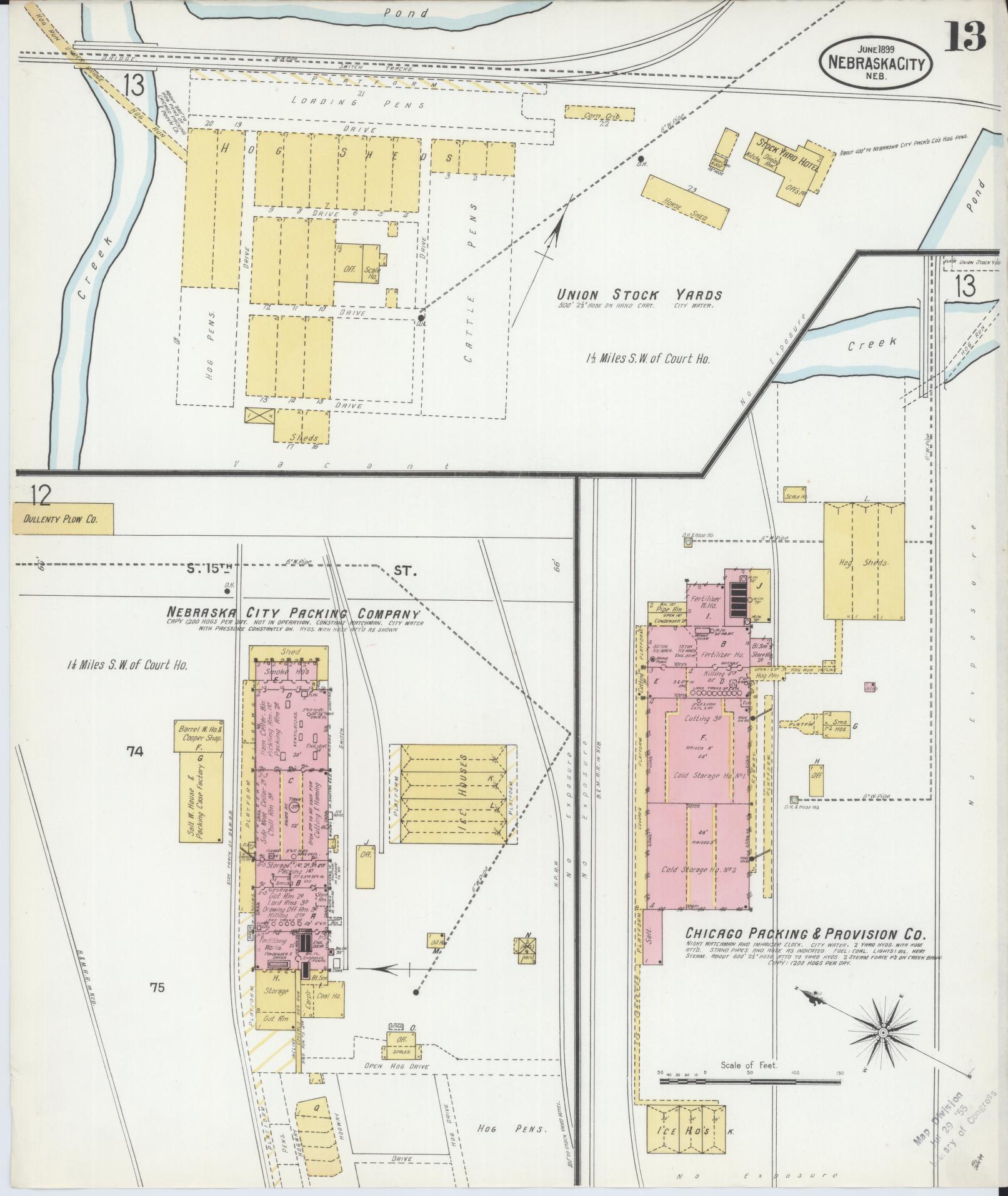 Sanborn Fire Insurance Map from Nebraska City, Otoe County, Nebraska (1899), Sheet #0013 - Complete Map Set gallery image, historic Sanborn map, vintage wall art, Nebraska Nebraska